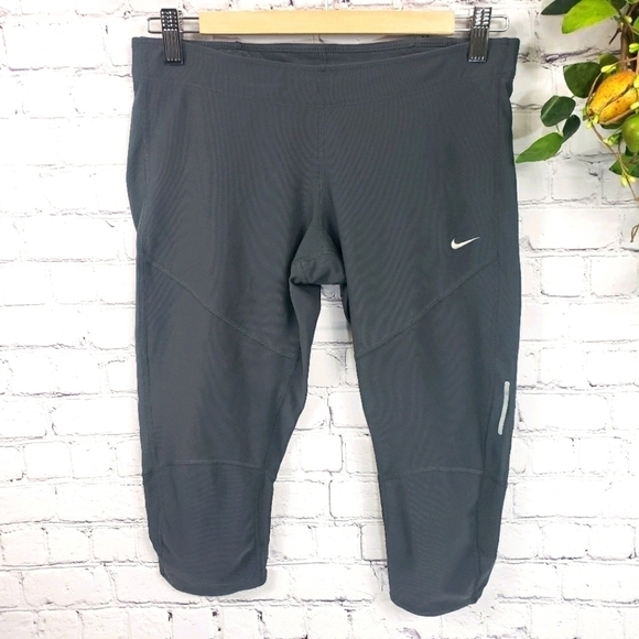 Nike Pants - NIKE DRI-FIT Running Capris Gray Size M